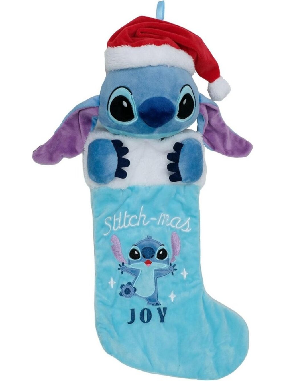 3D Stitch Plush Stocking - Holiday Décor, Gift Holder & Stocking Stuffer
